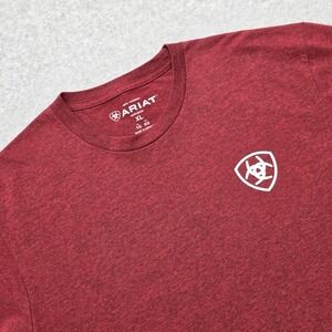 Ariat Men's XL Red Heathered Graphic T Shirt Boot Company Eagle Cactus Mexico